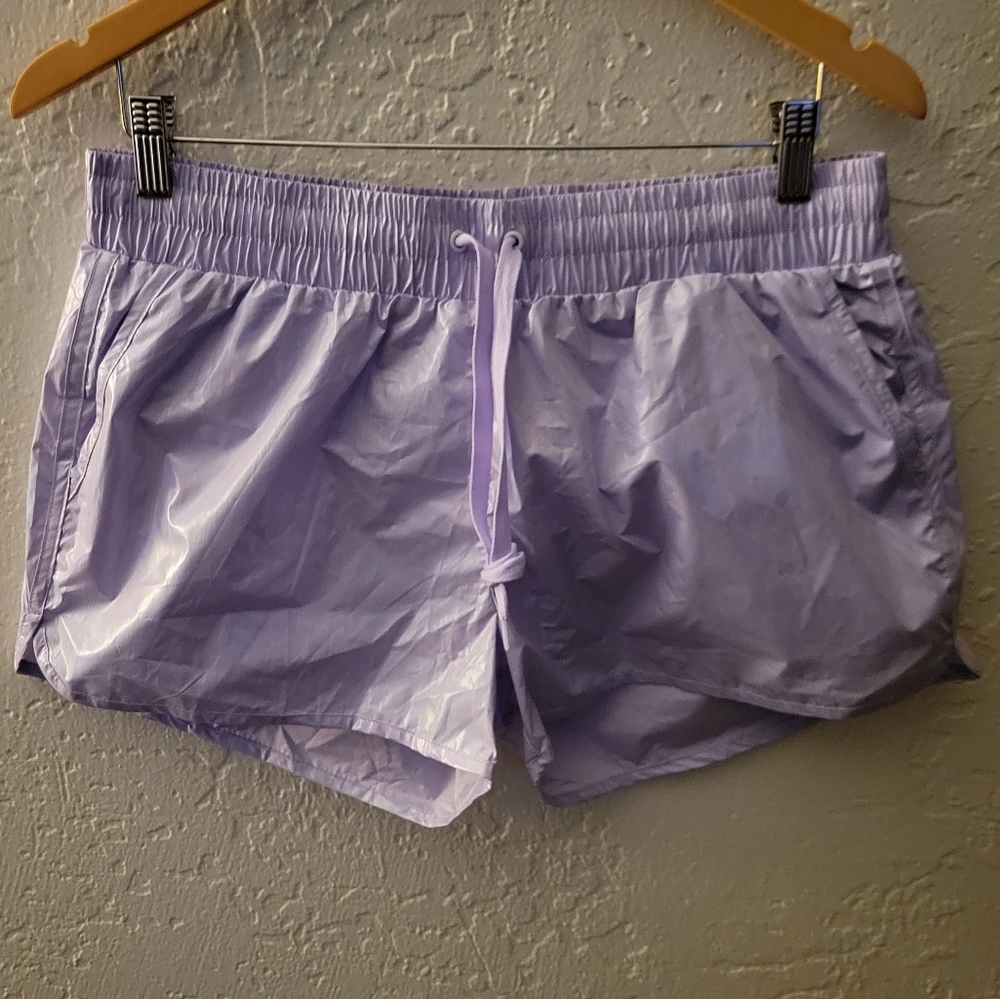 ZYIA Lilac Shine Bomber Shorts NWT XL